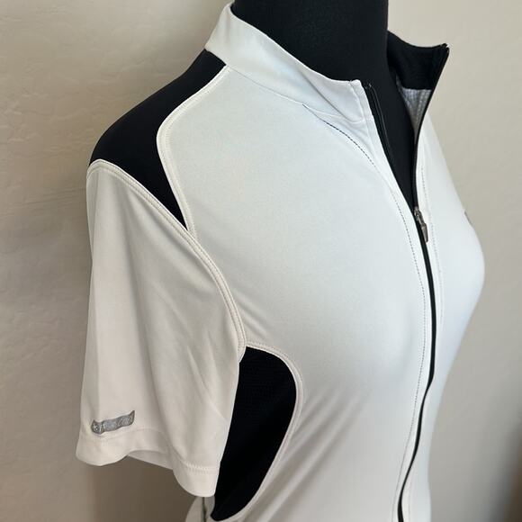 Pearl Izumi Elite Cycling Jersey 1121105 White Black Zip Front Back Pockets Sz M - Picture 6 of 15